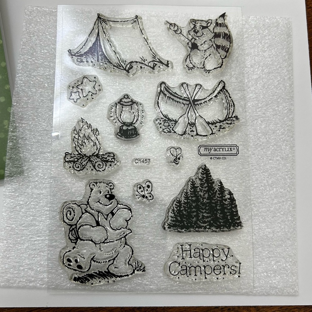 🟢 3/$25 Close to my Heart - C1457 - Happy Camper- My Acrylix Stamp Set